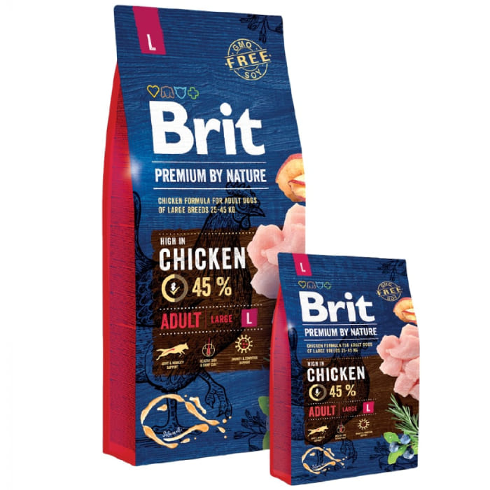 BRIT PREMIUM BY NATURE ADULT L sausā barība suņiem Vista 15kg